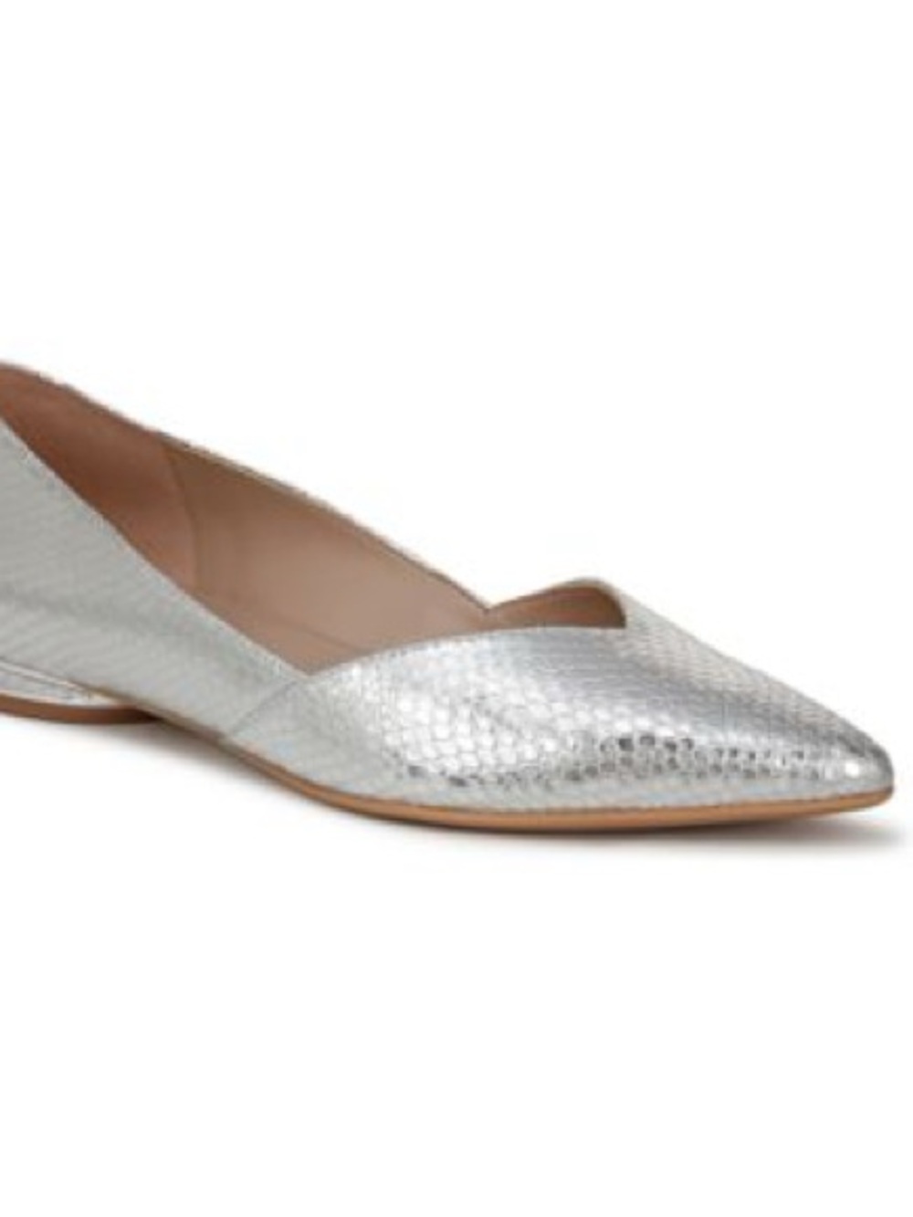 Naturalizer Havana Silver Pointed Toe Flats 7.5W